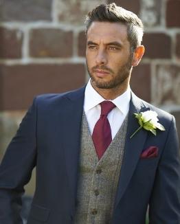 Grey vest on sale navy suit